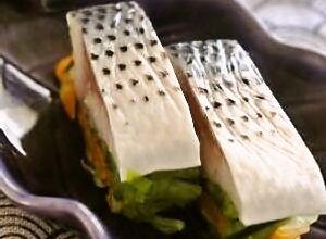 コノシロの酢じめと野菜の押し寿司-レシピのメイン写真