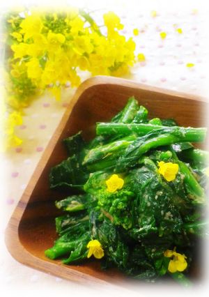 * 菜の花no ❤ アーモンド和え♪-レシピのメイン写真