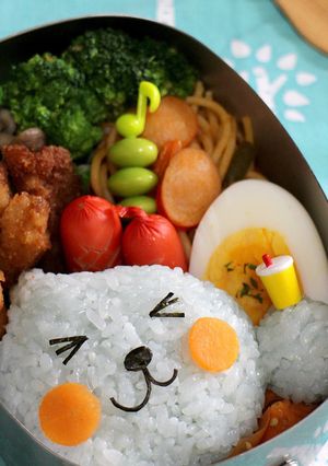 空色デコふりで＊Qoo(クー)のキャラ弁-レシピのメイン写真