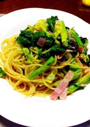 春キャベツと菜の花のアンチョビパスタ-レシピのメイン写真