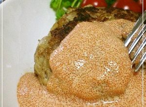 チーズinハンバーグ♡ 明太マヨソースで-レシピのメイン写真