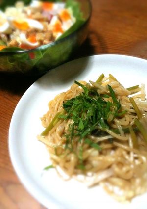 長いもとアスパラのスパゲティ♪-レシピのメイン写真