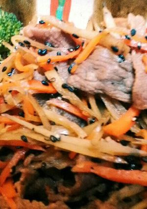 牛肉入りきんぴらごぼう-レシピのメイン写真