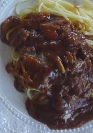 はなびし草のビーフ煮込ソースのパスタ-レシピのメイン写真
