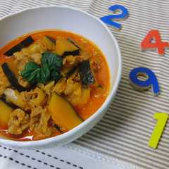 รูปของ ☆さっぱり♬豚と南瓜の野菜ジュース煮☆