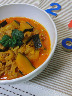 ☆さっぱり♬豚と南瓜の野菜ジュース煮☆-レシピのメイン写真