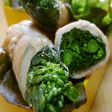 お弁当の…「おかず菜の花の和風肉巻き」