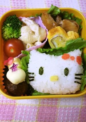 ＊すぐ出来！キティちゃんキャラ弁＊-レシピのメイン写真