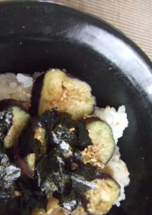 ﾚﾝｼﾞで簡単*味噌なす丼-レシピのメイン写真
