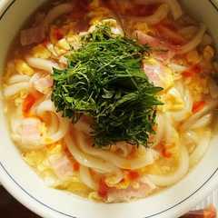 卵とじうどん(中華風)-レシピのメイン写真