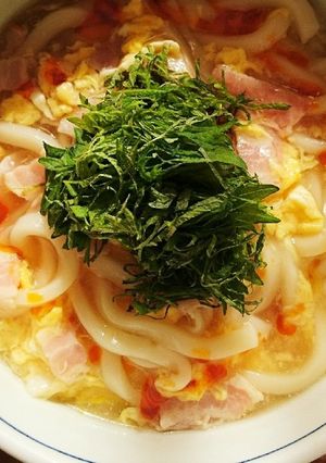 卵とじうどん(中華風)-レシピのメイン写真