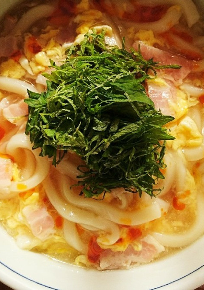 卵とじうどん(中華風)-レシピのメイン写真