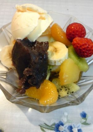 クリーム白玉あんみつ-レシピのメイン写真