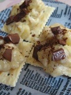 クラッカーのチョコバナナのせ-レシピのメイン写真