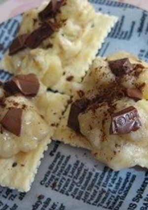 クラッカーのチョコバナナのせ-レシピのメイン写真