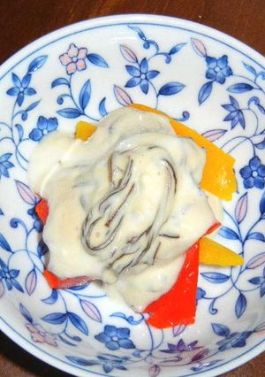パプリカの塩昆布ヨーグルトがけ-レシピのメイン写真