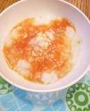 離乳食 鶏ささみとトマトのおかゆ