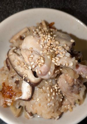 鶏もも肉と椎茸のやさしい生姜おこわ-レシピのメイン写真