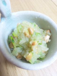 離乳食★納豆きゅうりのみぞれ煮-レシピのメイン写真