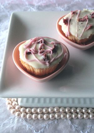 ★桜とチョコの和風ミニケーキ★-レシピのメイン写真