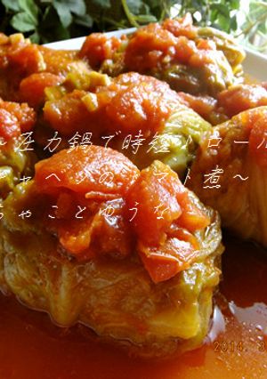 圧力鍋で時短♪ロールキャベツのトマト煮-レシピのメイン写真