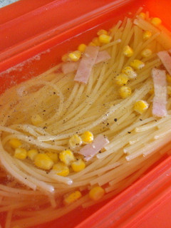 ルクエであっさりスープパスタ-レシピのメイン写真