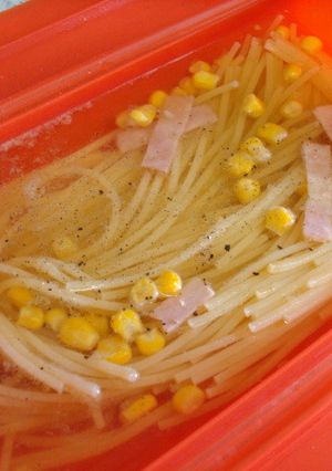 ルクエであっさりスープパスタ-レシピのメイン写真