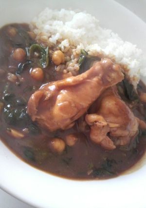 ひよこ豆とほうれん草のチキンカレー-レシピのメイン写真