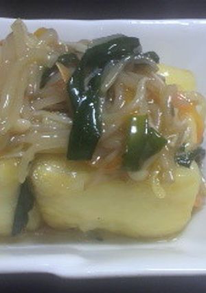 簡単☆フライパン1つで中華風揚げ出し豆腐-レシピのメイン写真
