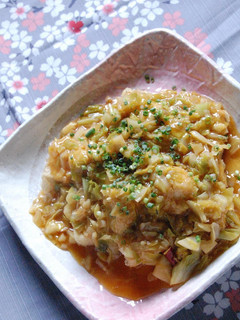 揚げ出し豆腐の春キャベツあんかけ-レシピのメイン写真