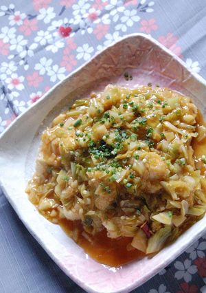 揚げ出し豆腐の春キャベツあんかけ-レシピのメイン写真