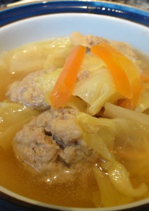 肉だんごとキャベツのスープ煮♪-レシピのメイン写真