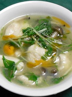 鶏むね肉と水菜の中華スープ煮-レシピのメイン写真