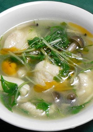 鶏むね肉と水菜の中華スープ煮-レシピのメイン写真