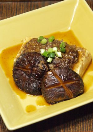 韓国風味！豆腐の挽肉のせ焼き-レシピのメイン写真