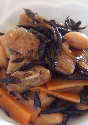 ♪♥簡単！市販の昆布豆でひじきの煮物♥♪-レシピのメイン写真