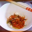 人参の皮で*レンジできんぴら風