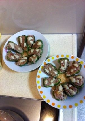 お箸が止まらないっ。美味ピーマン肉詰め♡-レシピのメイン写真