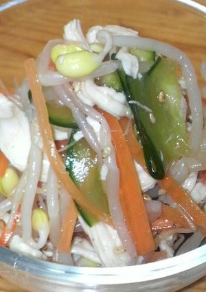 『豆もやしのナムル風サラダ』-レシピのメイン写真
