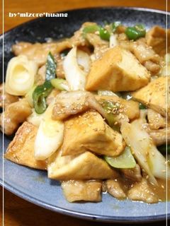 超手抜き焼肉タレで★厚揚げ豚バラの炒め煮-レシピのメイン写真