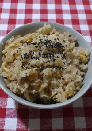 えのきとひき肉の味噌しょうがごはん-レシピのメイン写真