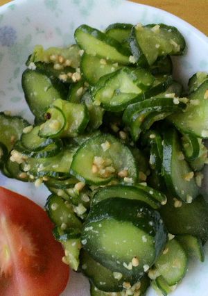 給食風☆胡瓜のごま和え-レシピのメイン写真