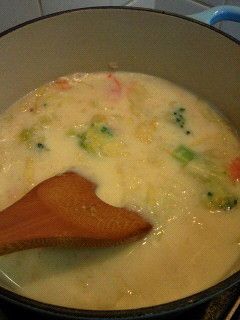 ルクルーゼで豆乳スープ-レシピのメイン写真