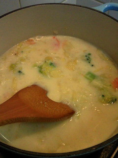 ルクルーゼで豆乳スープ-レシピのメイン写真