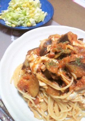 茄子とモッツァレラチーズのトマトパスタ-レシピのメイン写真