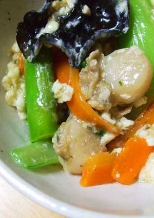 味付けは塩だけ！ホタテと野菜の白い炒め物-レシピのメイン写真