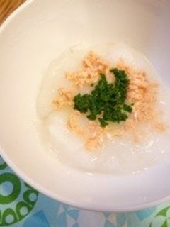 離乳食 鮭と青菜のおかゆ-レシピのメイン写真