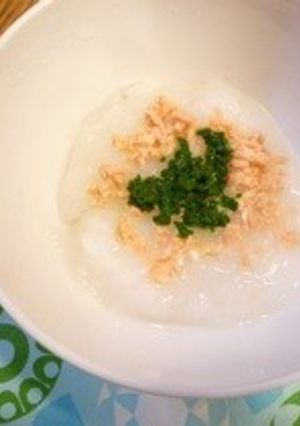 離乳食 鮭と青菜のおかゆ-レシピのメイン写真
