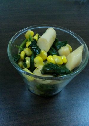 お弁当に！ほうれん草コーン魚肉ソーセージ-レシピのメイン写真