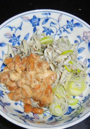 釜揚いかなご＆納豆-レシピのメイン写真
